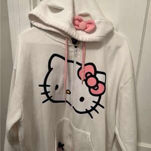 Hello Kitty 3D Ears Girls Zip-Up Hoodie Plus Size 3X